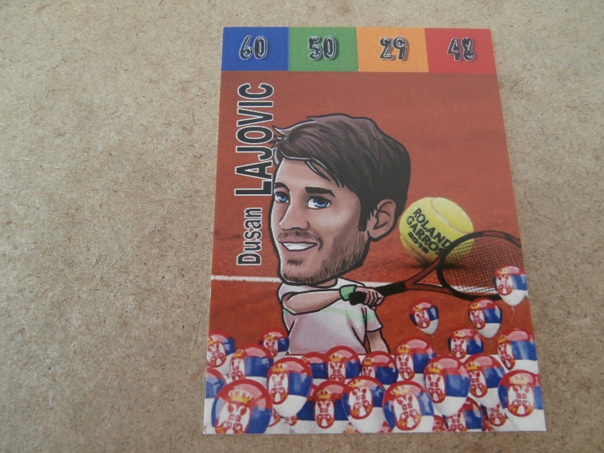 REILLY OPELKA DUSAN LAJOVIC, RARE TENNIS DOUBLE TRADING CARD