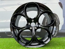 4 x 19 Inch 5x110 Drake Style Black Wheels: Fits For Alfa Romeo Giulia Stelvio