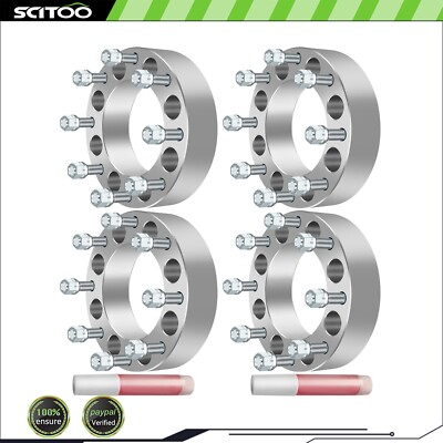 4X 2'' Wheel Adapters 8x6.5 to 8x180 14x1.5 For GMC Sierra Chevy Silverado 2500HD