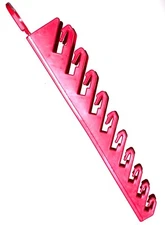 Vim V512 - 10 Slot Red Plastic Storage Rack for Wrenches Straight Compact Design