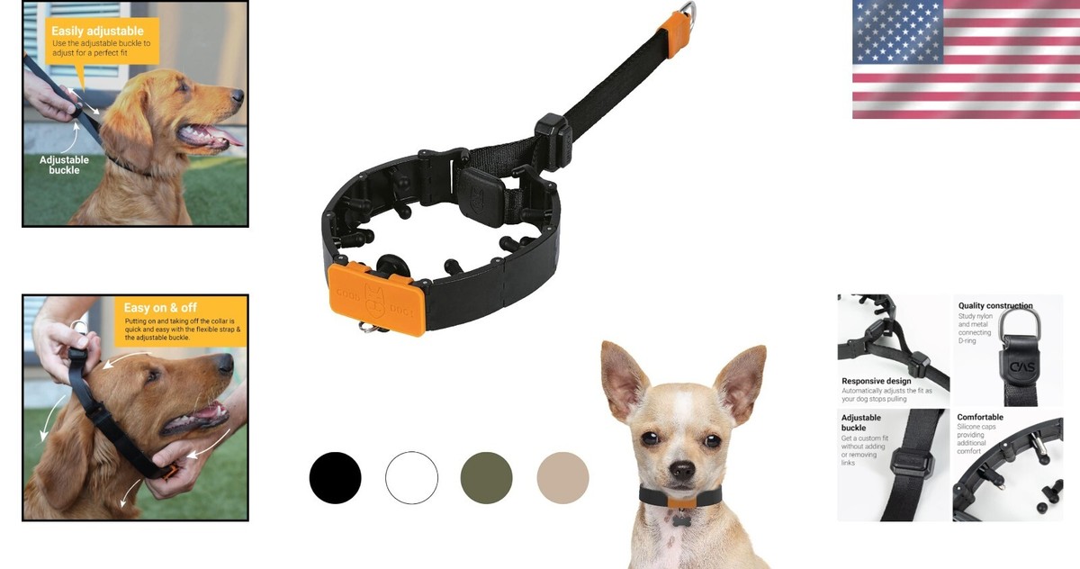 Lightweight Adjustable Dog Prong Collar with Rubber-Capped - Main Image