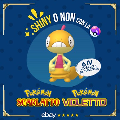 Scraggy Shiny or Not   6 IV Customizable Pokemon Scarlet Purple   