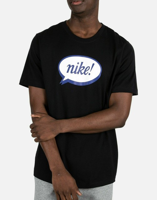 Nike NSW AIRMOJI T-SHIRT BLACK/BLUE 