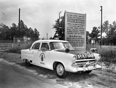 1952 Savannah River Atomic Plant Security Patrol car   8 x 10 photograph