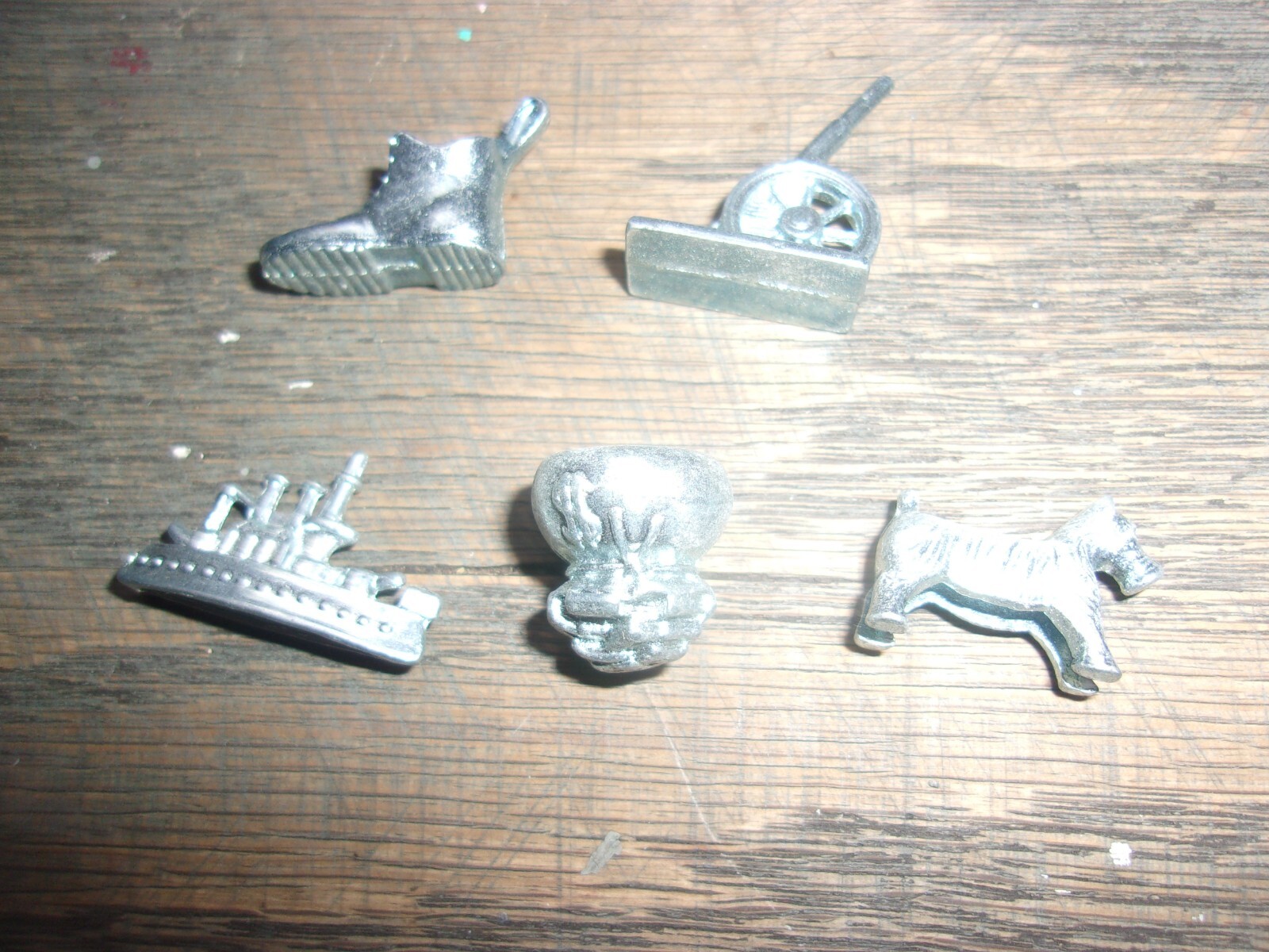VINTAGE MONOPOLY Metal Game Pieces Token Set Of 10 eBay