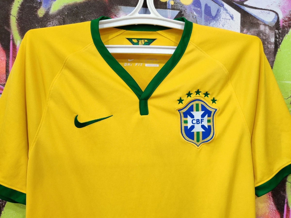 Brazil National Football Team 2014 Home Brasil Soccer Jersey Nike Mens size  M