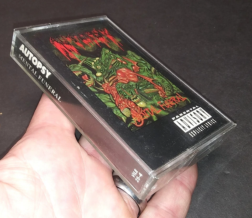 Death metal cassette tape AUTOPSY - Mental Funeral - Peaceville USA 1991 EX/NM Foto 3 de 3
