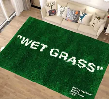Wet Grass Rug, Grass Pattern, Grass Looking Balcony Rug, Terrace Rug, For Living