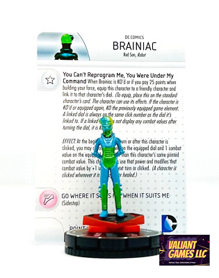 DC Heroclix Brainiac #063 w/ Card Superman and Wonder Woman Set