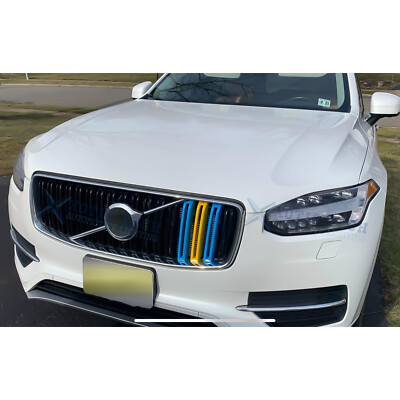 Tri Color Front Kidney Grille Insert Decoration Trims For Volvo