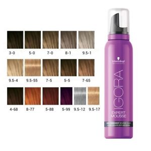 Schwarzkopf Igora Mousse Colour Chart