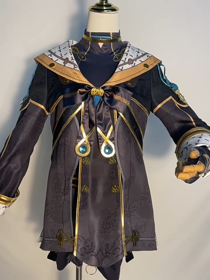 MZXDY Genshin Impact Freminet Costume Battle Suit Deluxe Game Outfit for Halloween(L, Full Set) : Clothing, Shoes & Jewelry
