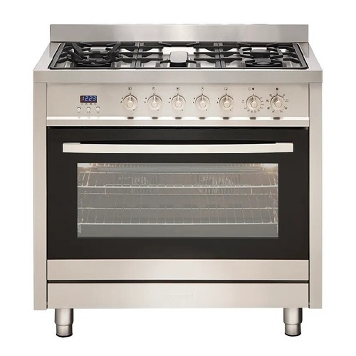 Euromaid 90cm Freestanding Electric Oven With Gas Cooktop, Stainless Steel GE9SS - Picture 2 of 3