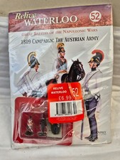 ISSUE 52 DEL PRADO RELIVE WATERLOO SET OF 3 PAINTED LEAD SOLDIERS DWA028 28MM