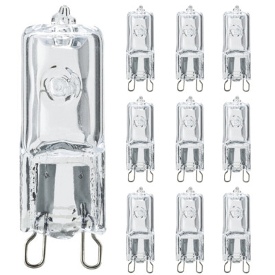 10er Set G9 Halogen Leuchmittel 40W 370 Lumen 2800K dimmbar warmweiß klar