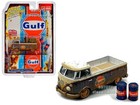 1965 VOLKSWAGEN TYPE 2 TRANSPORTER RUSTED "GULF" 1/64 JOHNNY LIGHTNING JLCP7442