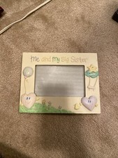 Russ Baby Me And My Big Sister Photo Frame Raised Letters Hearts Star Balloon