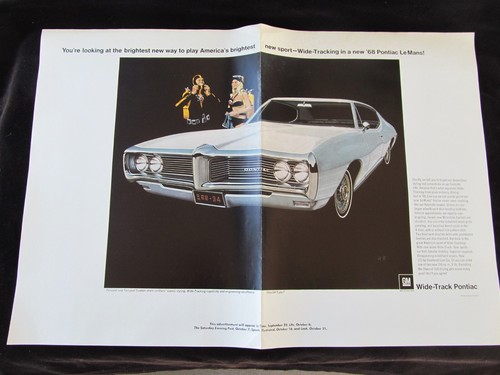 Lot of 11 1968 Pontiac Dealer Only SAMPLE Magazine Advertisements Firebird GTO - Picture 13 of 18
