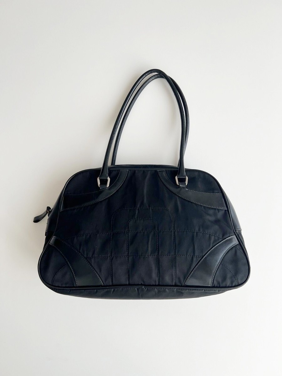バッグ PRADA archive nylon leather hand bag PRADA Archive Black nylon handbag Shoulder Bag 00s vintage W