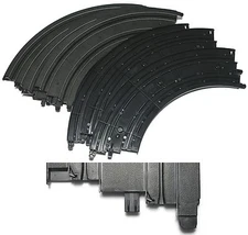 6pc Micro Scalextric 1/64 HO Slot Car 9" 1/4 Radius CURVE Track Unused ML-12892