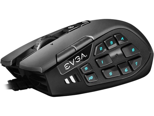EVGA X15 MMO Gaming Mouse, 8k, Wired, Black, Customizable, 16,000 DPI, 5 Profile