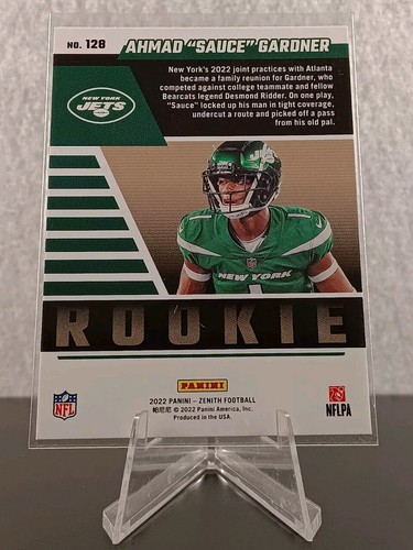 2022 Zenith AHMAD "SAUCE" GARDNER Rookie Card 128 New York Jets RC - 第 2/2 張圖片