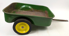 Vintage Ertl John Deere 20 Pedal Tractor Trike Trailer Cart Wagon Metal