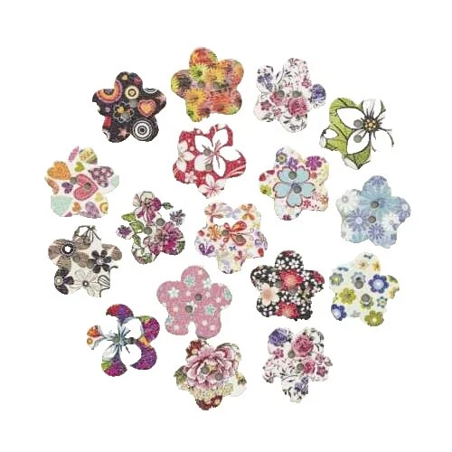 Flower Drapery Craft Sewing Buttons