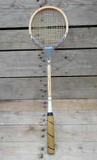 Vintage Original Wooden Bamboo Laminated Squash Racket Retail Display Prop