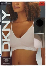 DKNY Women's 2-Pack Seamless Bra, Brown / Pink,   Size  L