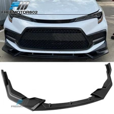 Fit 20-24 Toyota Corolla SE XSE C Style PP Matte Black Front Bumper Lip Splitter