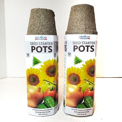 2 Pack Seed Starter Pots Pot American Seed Biodegradable Free Shipping 
