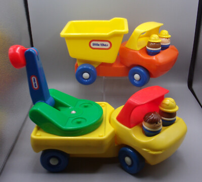 Little Tikes Toddle Tots Construction Vehicles Cherry Picker Crane & Dump Truck