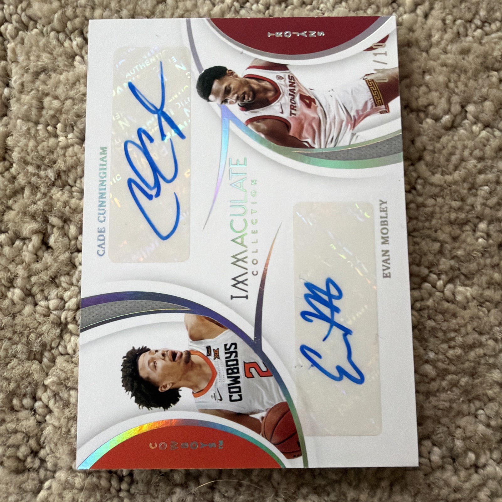 Cade Cunningham/Evan Mobley Auto #/10 - 2021 Panini Immaculate Collegiate Rookie view 3