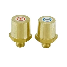  3/8"-16 Thread Male Brass Side Post Battery Terminal 1 Pair 3/8" Male Brass