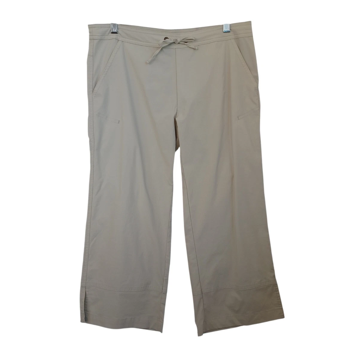 Pantalon Prana Hallena femme taille 2 beige stretch roulant léger