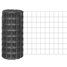 WALPLUS Euro Fence Grey Steel 10x0.8 m Outdoor Garden Mesh Durable Fence Roll