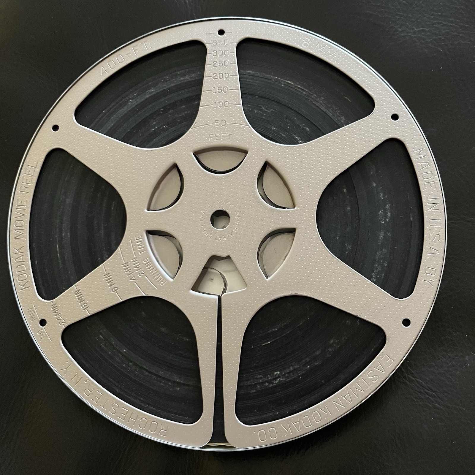 Vintage Kodak 8mm 196O Home Movies Reel EK Aluminum Film Cases 7" 400FL