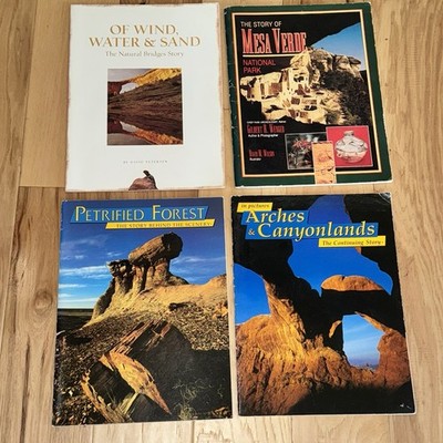 4 National Park Books   Mesa Verde, Arches, Petrified Forest, Natural Bridges