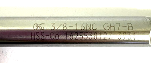 3/8-16 GH7 ROTOLO FILETTATURA XPF MOD BOTT TICN OSG 1625538127 - Foto 2 di 7
