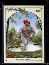 2023 Topps x Bob Ross: The Joy of Baseball Mike Trout #80 Angels