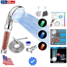 LED Shower Head with Handheld, High Pressure Shower Head with Hose, Holder  ...
