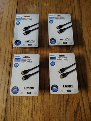 Philips High Speed HDMI Cable 15ft Ethernet 4K Ultra HD Lossless