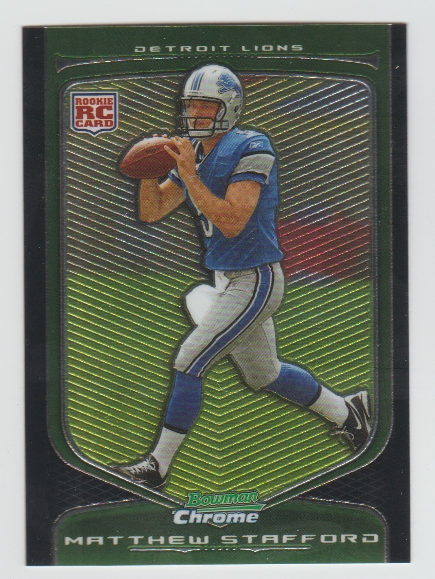 MATTHEW STAFFORD 2009 Bowman Chrome Rookie Card #111 SP RC Set Break SEE SCANS