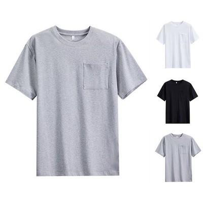Lockeres Herren-T-Shirt für vier Jahreszeiten normale Kleidungslänge Tee Tops