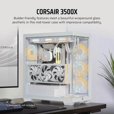 CORSAIR - 3500X ARGB ATX Mid-Tower PC Case - White