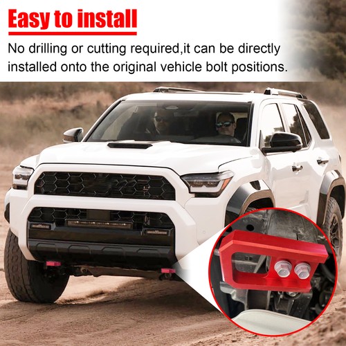 2PCS Front Tow Hooks for Tacoma 2024-26/4Runner 2025-26/Land Cruiser 250 2024-25 - Picture 6 of 7