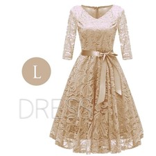 Cute party dress for women, perfect for weddings, with three-quarter sleeves