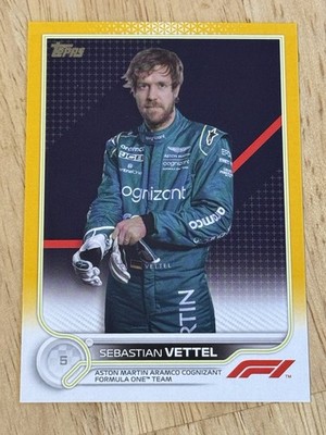 2022 Topps Flagship F1 Sebastian Vettel Gold /50 #9 Formula 1 Aston Martin