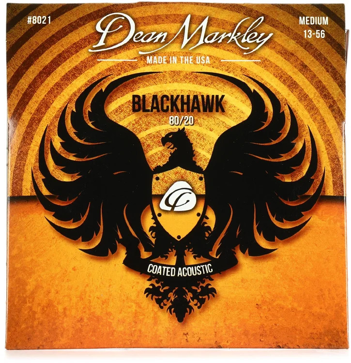 Dean Markley Blackhawk Coated 8020 Acoustic Guitar Strings - Medium 013-056 2190₽